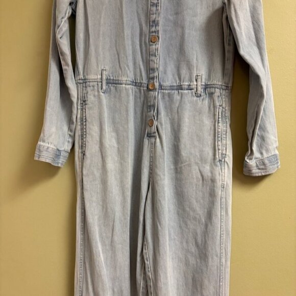 Billabong Salty Blonde Women Jumpsuit Size S Sunday Denim Utility Festival Comfy - Picture 4 of 16